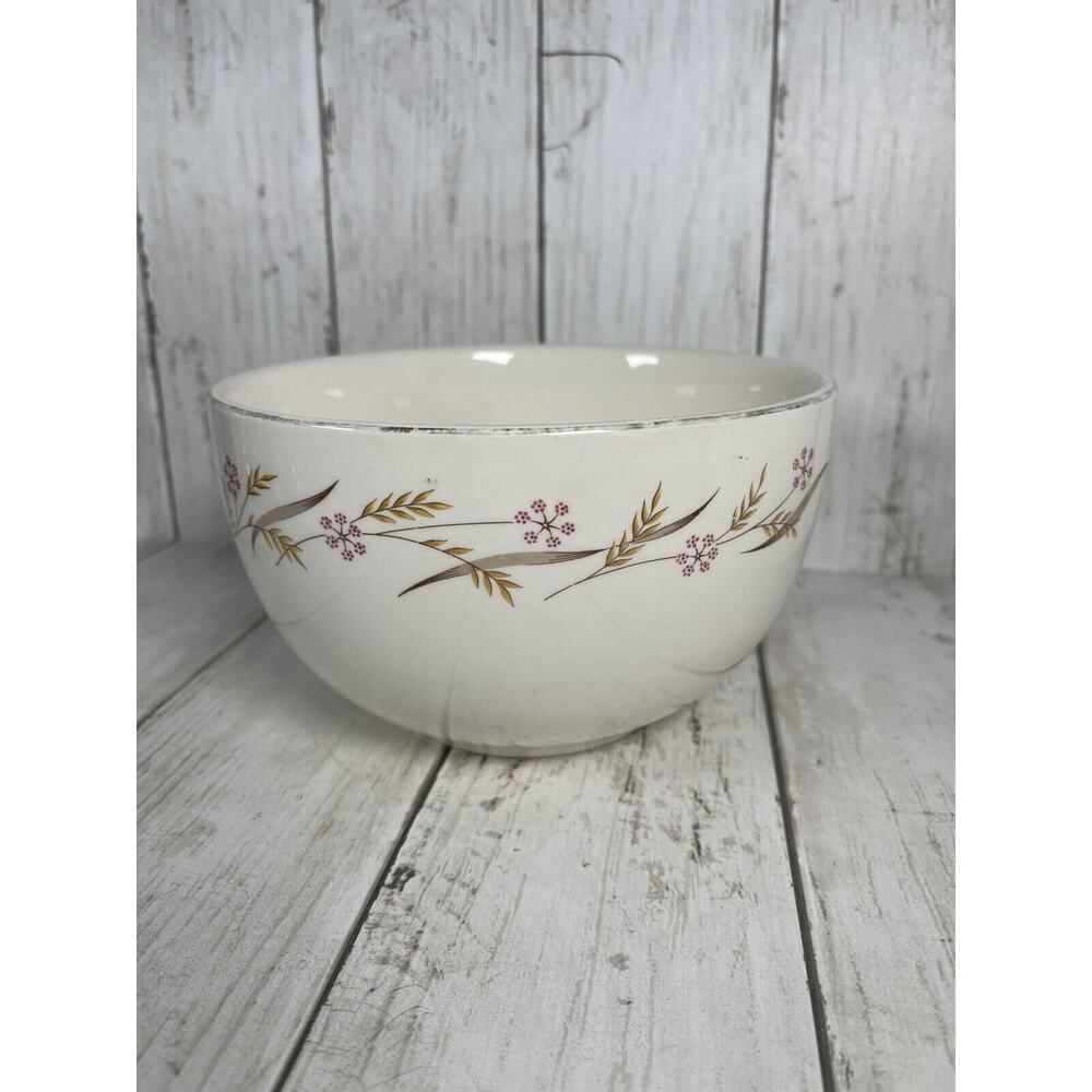 Original Vintage Ballerina Deep Bowl Made In USA Universal OvenProof Pink Flower